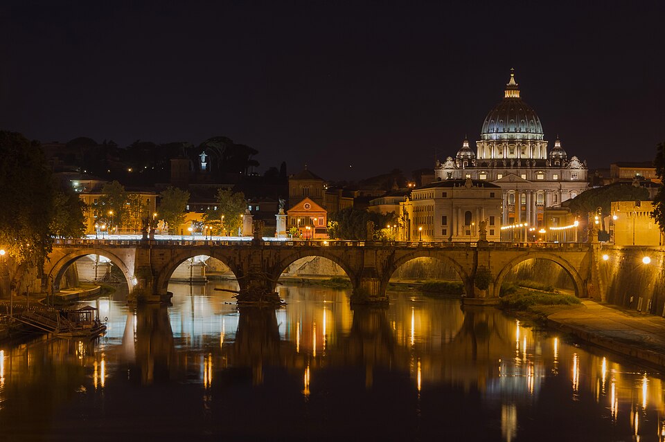 Saint Peter's Basilica with Sant'Angelo Bridge